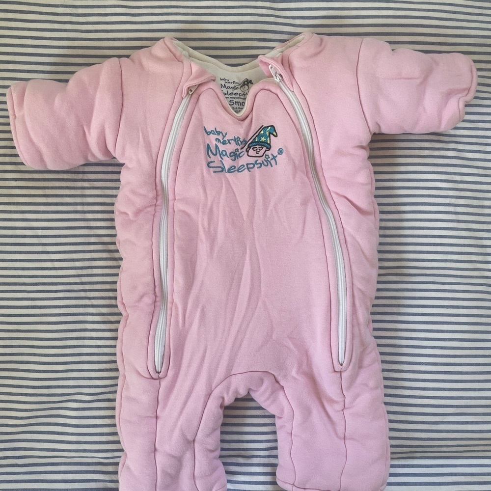 Pink Merlin Magic Baby Sleepsuit